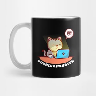 Purrcrastinator | Cute Procrastinator Pun Mug